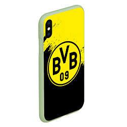 Чехол iPhone XS Max матовый BORUSSIA, цвет: 3D-салатовый — фото 2