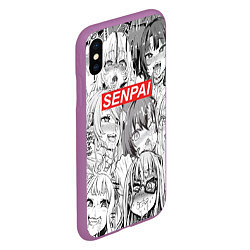 Чехол iPhone XS Max матовый SENPAI, цвет: 3D-фиолетовый — фото 2