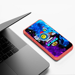 Чехол iPhone XS Max матовый BRAWL STARS NANI, цвет: 3D-красный — фото 2