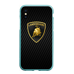 Чехол iPhone XS Max матовый Lamborghini Z, цвет: 3D-мятный