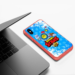 Чехол iPhone XS Max матовый BRAWL STARS NANI, цвет: 3D-красный — фото 2