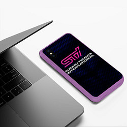 Чехол iPhone XS Max матовый SUBARU STI Z, цвет: 3D-фиолетовый — фото 2