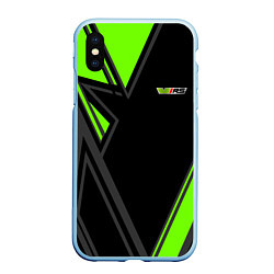 Чехол iPhone XS Max матовый Skoda RS Z, цвет: 3D-голубой