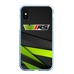 Чехол iPhone XS Max матовый Skoda RS Z, цвет: 3D-голубой