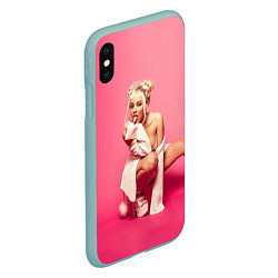 Чехол iPhone XS Max матовый DOJA CAT, цвет: 3D-мятный — фото 2