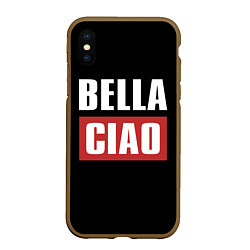 Чехол iPhone XS Max матовый Bella Ciao, цвет: 3D-коричневый