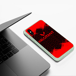 Чехол iPhone XS Max матовый Valorant, цвет: 3D-салатовый — фото 2