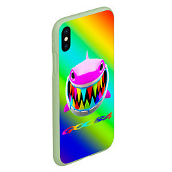 Чехол iPhone XS Max матовый 6IX9INE, цвет: 3D-салатовый — фото 2