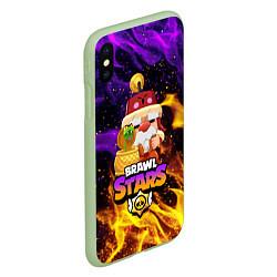 Чехол iPhone XS Max матовый BRAWL STARS GALE, цвет: 3D-салатовый — фото 2