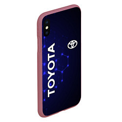 Чехол iPhone XS Max матовый TOYOTA, цвет: 3D-малиновый — фото 2