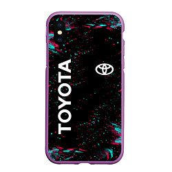 Чехол iPhone XS Max матовый TOYOTA, цвет: 3D-фиолетовый