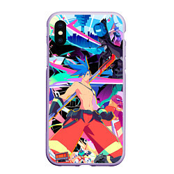 Чехол iPhone XS Max матовый PROMARE, цвет: 3D-светло-сиреневый