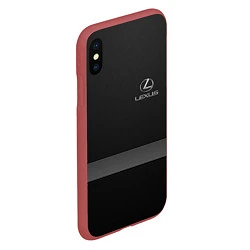 Чехол iPhone XS Max матовый LEXUS, цвет: 3D-красный — фото 2