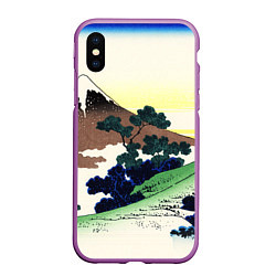Чехол iPhone XS Max матовый ЯПОНИЯ, цвет: 3D-фиолетовый