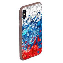 Чехол iPhone XS Max матовый Россия, цвет: 3D-коричневый — фото 2