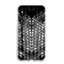 Чехол iPhone XS Max матовый MERCEDES, цвет: 3D-белый