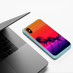 Чехол iPhone XS Max матовый Очеровательный закат, цвет: 3D-мятный — фото 2