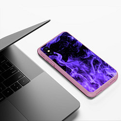 Чехол iPhone XS Max матовый ОГОНЬ НЕОН, цвет: 3D-розовый — фото 2