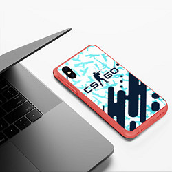 Чехол iPhone XS Max матовый CS GO КС ГО, цвет: 3D-красный — фото 2