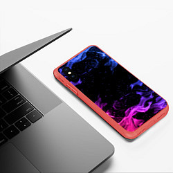 Чехол iPhone XS Max матовый ОГОНЬ НЕОН, цвет: 3D-красный — фото 2
