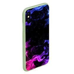 Чехол iPhone XS Max матовый ОГОНЬ НЕОН, цвет: 3D-салатовый — фото 2