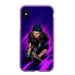 Чехол iPhone XS Max матовый TASH SULTANA, цвет: 3D-фиолетовый