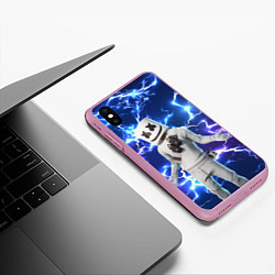 Чехол iPhone XS Max матовый FORTNITE x MARSHMELLO, цвет: 3D-розовый — фото 2