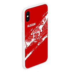 Чехол iPhone XS Max матовый Russia, цвет: 3D-белый — фото 2