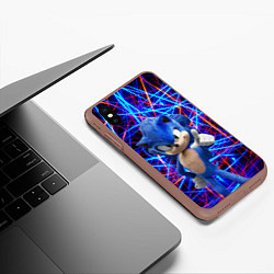 Чехол iPhone XS Max матовый Sonic, цвет: 3D-коричневый — фото 2