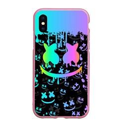 Чехол iPhone XS Max матовый MARSHMELLO, цвет: 3D-розовый