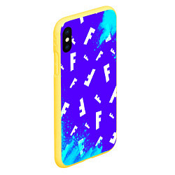 Чехол iPhone XS Max матовый FORTNITE ФОРТНАЙТ, цвет: 3D-желтый — фото 2