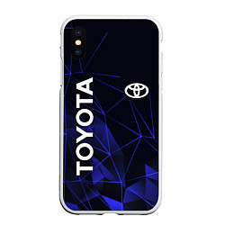 Чехол iPhone XS Max матовый TOYOTA, цвет: 3D-белый