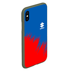 Чехол iPhone XS Max матовый SUZUKI, цвет: 3D-темно-зеленый — фото 2