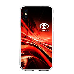 Чехол iPhone XS Max матовый TOYOTA, цвет: 3D-белый