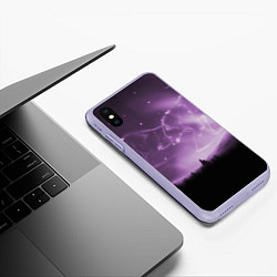 Чехол iPhone XS Max матовый ВОЛКИ СОЗВЕЗДИЯ D, цвет: 3D-светло-сиреневый — фото 2