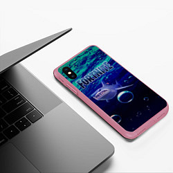Чехол iPhone XS Max матовый Loot Shark Fortnite, цвет: 3D-малиновый — фото 2