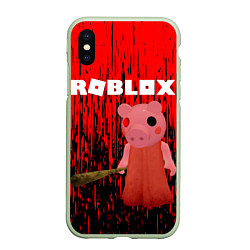 Чехол iPhone XS Max матовый Roblox Piggy