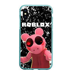 Чехол iPhone XS Max матовый Roblox Piggy