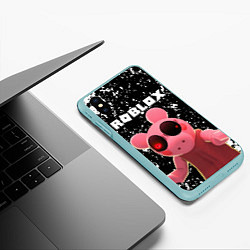 Чехол iPhone XS Max матовый Roblox Piggy, цвет: 3D-мятный — фото 2