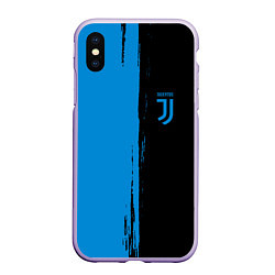 Чехол iPhone XS Max матовый JUVENTUS, цвет: 3D-светло-сиреневый