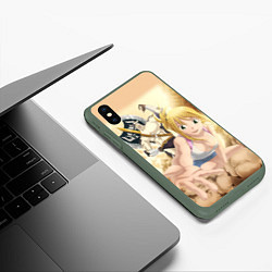 Чехол iPhone XS Max матовый FAIRY TAIL ХВОСТ ФЕИ, цвет: 3D-темно-зеленый — фото 2