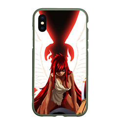 Чехол iPhone XS Max матовый FAIRY TAIL ХВОСТ ФЕИ, цвет: 3D-темно-зеленый