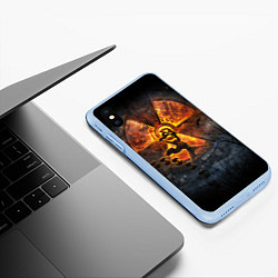 Чехол iPhone XS Max матовый S T A L K E R 2, цвет: 3D-голубой — фото 2
