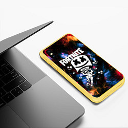 Чехол iPhone XS Max матовый FORTNITE x MARSHMELLO, цвет: 3D-желтый — фото 2