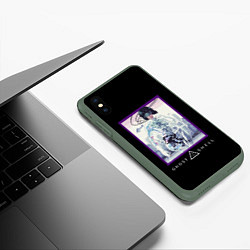 Чехол iPhone XS Max матовый Призрак в доспехах, цвет: 3D-темно-зеленый — фото 2
