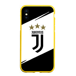 Чехол iPhone XS Max матовый JUVENTUS, цвет: 3D-желтый