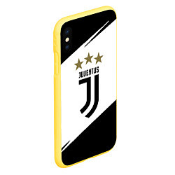 Чехол iPhone XS Max матовый JUVENTUS, цвет: 3D-желтый — фото 2