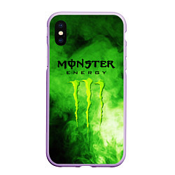 Чехол iPhone XS Max матовый MONSTER ENERGY, цвет: 3D-сиреневый