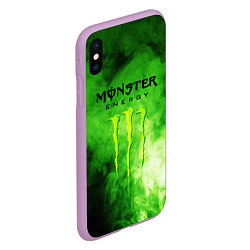 Чехол iPhone XS Max матовый MONSTER ENERGY, цвет: 3D-сиреневый — фото 2