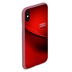 Чехол iPhone XS Max матовый AUDI, цвет: 3D-малиновый — фото 2